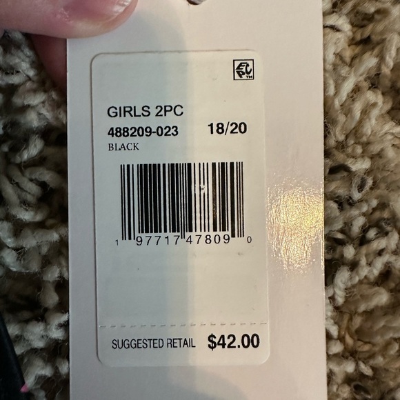 Hurley Girls 2 piece Tankini Swimsuit, size 18/20 NWT - Picture 2 of 2